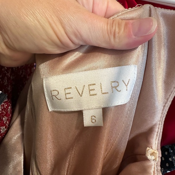 Revelry Skye velvet champagne color full length bridesmaid dress - Picture 4 of 5